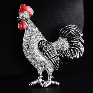 Brand New with crystals Rinhoo Rooster Brooch